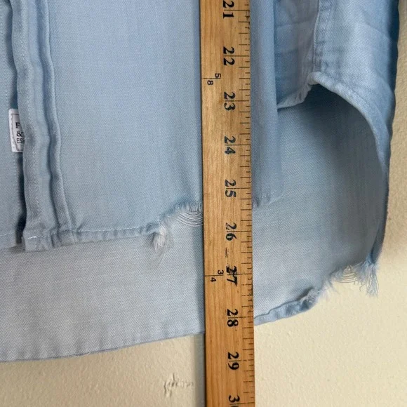Frank & Eileen Womens Eileen Relax Light Blue Button Up Shirt Size S Coastal - Picture 13 of 13